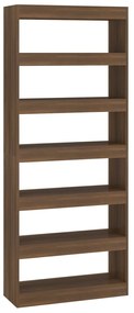 813628 vidaXL Bibliotecă/Separator cameră, stejar maro, 80x30x198 cm, lemn