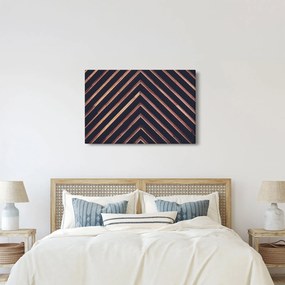Tablou - Motiv de lemn pe fond negru (90x60 cm)