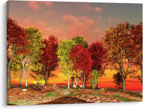 Tablou - Copaci colorate (70x50 cm)