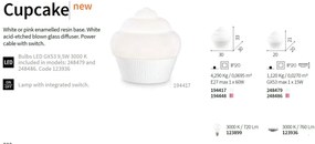 Veioza, corp de iluminat camera copii CUPCAKE TL1 SMALL ROSA 248486 IDL