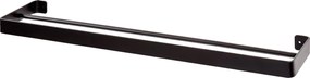 Cuier de perete pentru prosoape HANDY 60x12,5 cm, negru
