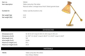 Lampa de masa LUX design natural Kon Tiki, 119045 HZ