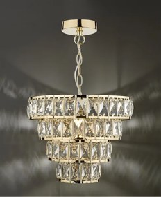 Där Lighting CER0135 - Candelabru pe lanț CERYS 1xE27/60W/230V auriu