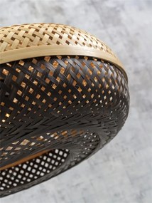 Lampadar eco din bambus Palawan natur/ negru, 40x15cm