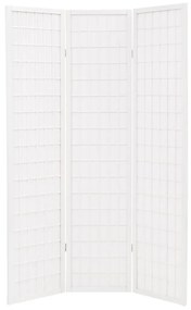 245905 vidaXL Paravan pliabil cu 3 panouri, stil japonez, 120x170 cm, Alb