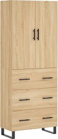 vidaXL Dulap înalt, stejar sonoma, 69,5x34x180 cm, lemn compozit