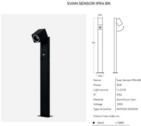 Stalp iluminat exterior cu senzor de miscare IP54 SVAN