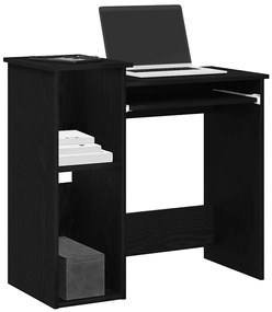 vidaXL Birou cu rafturi, negru, 84x40x78 cm, PAL