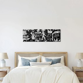 Tablou - Graffiti (cu ceas) (90x30 cm)
