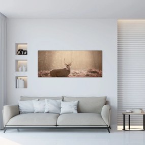 Tablou - Cerb în pădure (120x50 cm)
