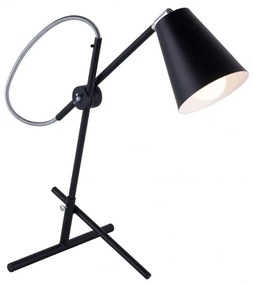 Lampa de masa din metal negru, 50 cm