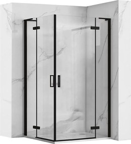 Cabina dus REA Hugo Double 100x100 cm negru