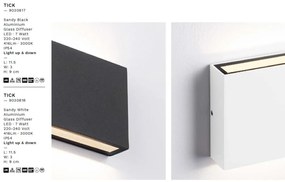 Aplica LED iluminat exterior ambiental IP54 TICK II alba
