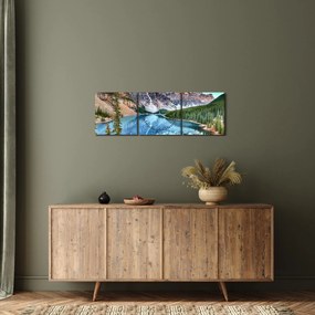 Tablou - Lacul Moraine (cu ceas) (90x30 cm)