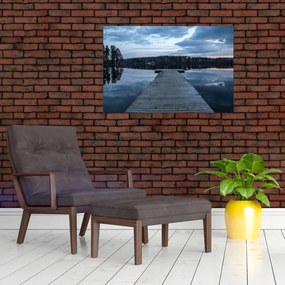 Tablou - Ponton de lemn, lac (90x60 cm)