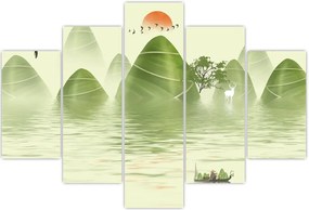 Tablou - Valea munțilot verzi (150x105 cm)