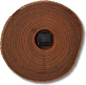 SENTOP | Ceas de perete din lemn cu cifre romane – aspect de lemn natural | KORRO