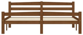 Cadru de pat cu 4 sertare, maro miere 160x200 cm lemn masiv pin maro miere, 160 x 200 cm, 4 Sertare