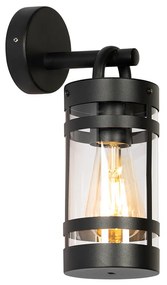 Lampă de perete inteligentă de exterior neagră IP44 incl. WiFi A60 - Ruben