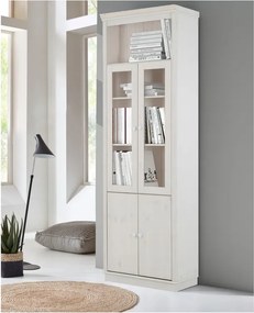 Vitrină albă din lemn de pin 74x223 cm Anita – Støraa