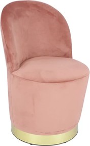 Fotoliu Glamour din catifea cu baza aurie, design elegant - ROZ SOMON