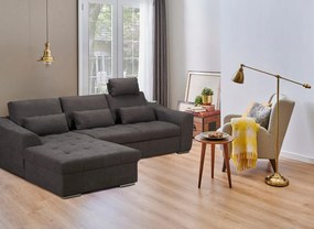 Coltar stanga extensibil, New York, 190x284x85 cm, Carbune