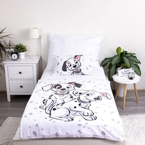 Lenjerie de pat pentru copii albă din bumbac pentru pătuț 100x135 cm 101 Dalmatians – Jerry Fabrics