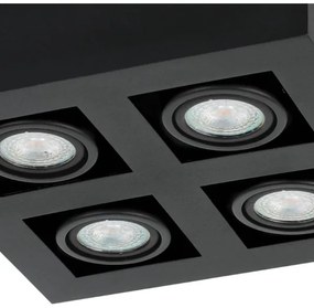 Eglo 31065 - Spot LED MENDOZA 4xLED/4,7W/230V 3000K negru