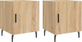 vidaXL Noptiere, 2 buc., stejar sonoma, 40x40x50 cm, lemn compozit