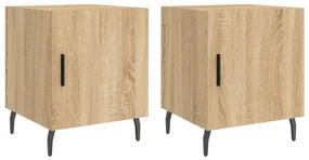 827603 vidaXL Noptiere, 2 buc., stejar sonoma, 40x40x50 cm, lemn compozit