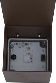 Lampă de exterior maro rugină 65cm Incl. LED IP64 cu lumină slabă și solară - Charlene