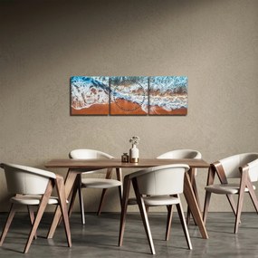 Tablou cu plaja mării (cu ceas) (90x30 cm)