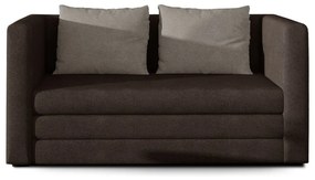 Canapea maro extensibilă cu tapițerie din chenille 132 cm Neva – ELTAP