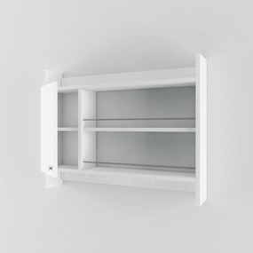 Raft KNERR, alb, PAL melaminat, 85x15x65 cm