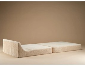 Fotoliu pentru copii maro deschis cu tapițerie din catifea reiată Flipster – Wigiwama