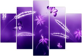 Tablou - Lunca cu fluturi (150x105 cm)