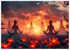 Tablou - Yoga în natură (70x50 cm)