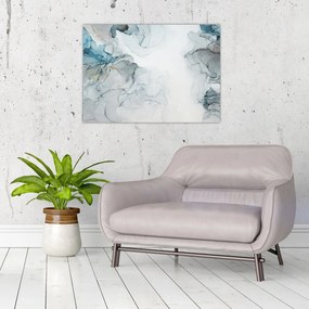Tablou pe sticlă - Marmură albastră (70x50 cm)