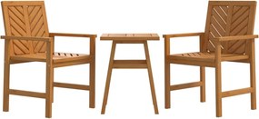 vidaXL Set mobilier de grădină cu perne, 3 piese, lemn masiv acacia