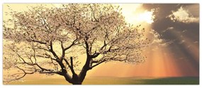 Tablou cu copac pe luncă (120x50 cm)