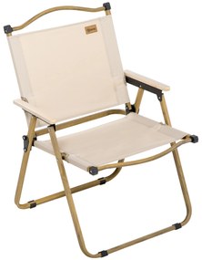 Outsunny Scaun de camping scaun de pescuit pliabil cu brate tesatura Oxford si structura otel 54 x 59 x 78 cm Kaki | Aosom Romania