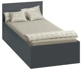 Pat de o persoană 90 cm Discutibles (grafit) (cu somieră) (cu sp. depozitare). 1116313