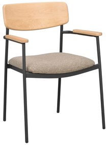 Scaune de dining bej/natural 2 buc. Maymont – Rowico