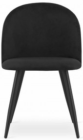 Scaun de catifea neagra BELLO