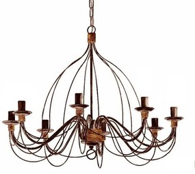 Candelabru design rustic CORTE SP8 RUGGINE 057194