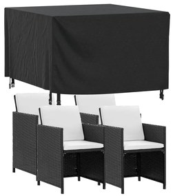 3196429 vidaXL Huse mobilier grădină 2 buc negru 113x113x73cm impermeabil 420D