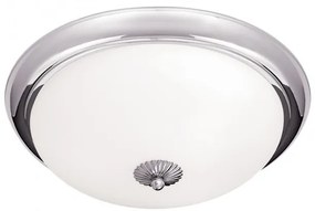 Plafoniera stil clasic Nostalgie 47cm crom/opal