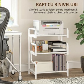 HOMCOM Rafturi de Depozitare cu 3 Niveluri, Rafturi Metalice | Aosom Romania