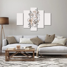 Tablou - Line art facials (150x105 cm)