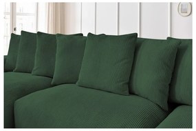 Colțar verde cu tapițerie din catifea reiată Voltaire – Bobochic Paris